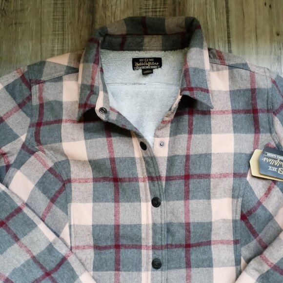 Women's Flannel Fleece Lined Snap Button Heavy Shirt Jacket NEW Lot of 2 - Picture 7 of 14